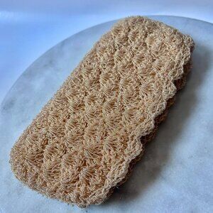 Golden Sand Beaded 1960s Zippered Clutch Purse